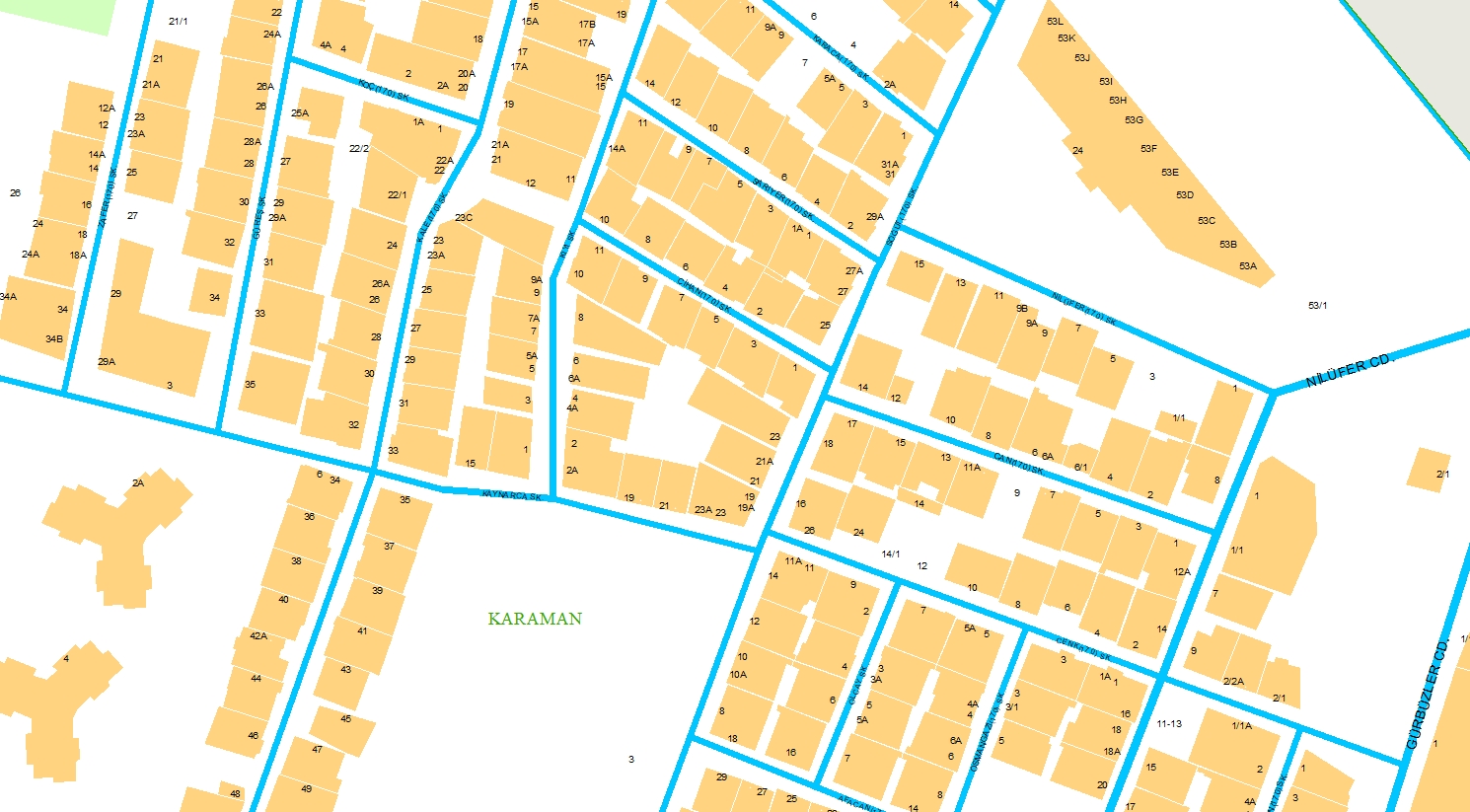 Bina ve kapı numarası haritası